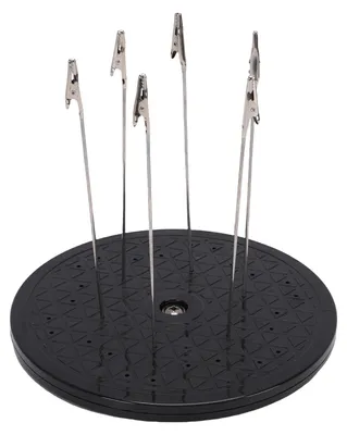 Produktbild von Lacksprüh-Drehteller, 19 cm Durchmesser, 360°-Drehung, Modellier-Lackierständer mit 6 Klemmhaltern