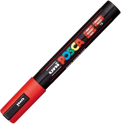 Produktbild von Uni-Ball PC-5M Marker Rundspitze Rot