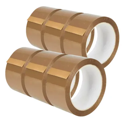 Produktbild von 6x Klebeband Packband Paketband Kleberollen Klebeband braun leise 48mm x 66m TOP