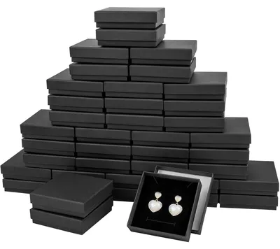 Image de Lot de 40 boîtes à bijoux noires