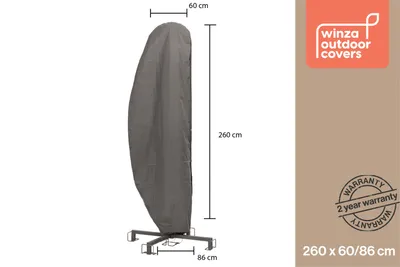 Immagine prodotto di Winza Outdoor Covers Copertura protettiva premium per ombrelloni a sbalzo fino a Ø 350 cm, 260 x 60/86 cm