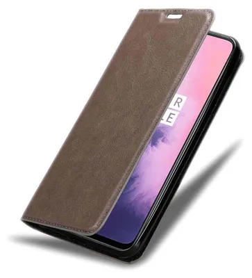 Immagine prodotto di Cadorabo custodia per OnePlus 7 cover protettiva in marrone custodia per telefono cellulare cover chiusura magnetica
