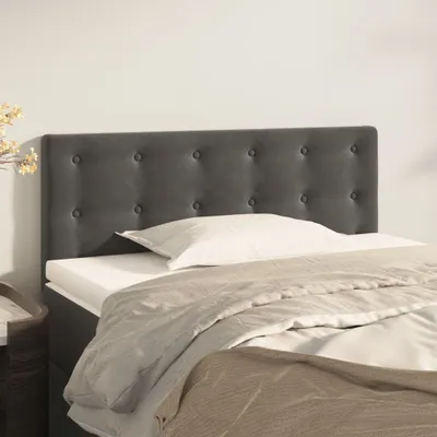 Produktbild von "Rabatt" Bettkopfteil modern - Kopfteil für Bett - Dunkelgrau 100x5x78/88 cm Samt - Kopfteile CC15625