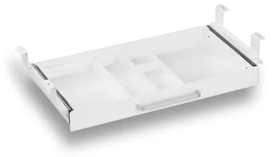 Schubladen-Organizer 53,3 cm, weiß, mit 4 Trennschalen, ausziehbar