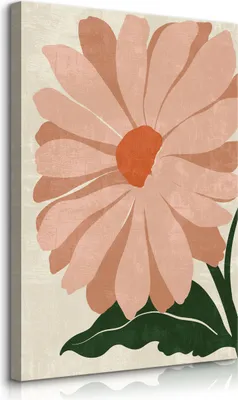 Immagine prodotto di Muralo su tela BLUME foglie piante natura boho per camera da letto l. 50cm x h. 70cm