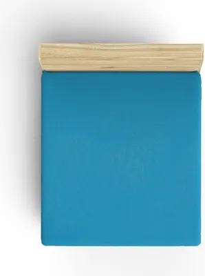 Produktbild von L'Essentiel Linge de Maison, Sax Blue, Ranforce Single XL Spannbettlaken (DE), Saxofonblau, 100% BAUMWOLLE, 100 x 200+40 cm