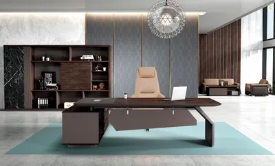 Produktbild von Groß Bürotisch Arbeitstisch Schreibtisch Büromöbel Büro Tisch Braun