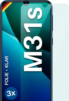 Produktbild von moex® 3x Schutzfolie kompatibel mit Samsung Galaxy M31s - Displayschutzfolie dünn Folie, Klar
