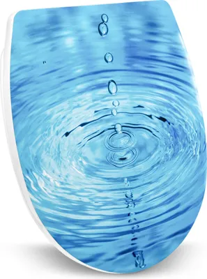 Produktbild von WENKO WC Sitz Absenkautomatik Klodeckel Toiletten Deckel Klo Brille DROPLETS