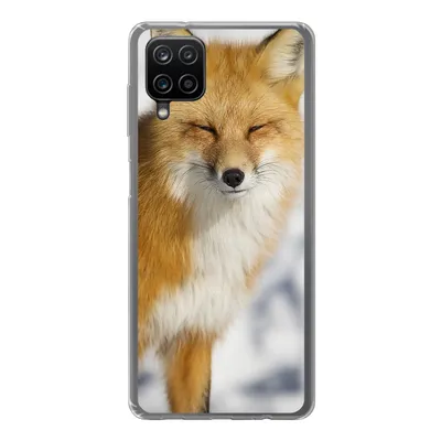 Produktbild von MuchoWow® Handyhülle Schutzhülle Hülle für Samsung Galaxy A12 Fuchs - Schnee - Rot Silikon Softcase Handy Hülle - Bild