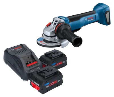 Produktbild von Bosch GWS 18V-10 P Professional Akku Winkelschleifer 18 V 125 mm Brushless + 2x ProCORE Akku 5,5 Ah + Ladegerät