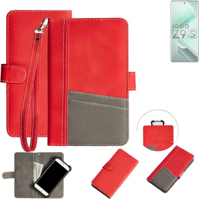 Produktbild von K-S-Trade Handy Schutzhülle für Vivo iQOO Z9s Hülle Portemonnee Brieftasche Klapphülle Kartenfächer Flip Wallet Case Etui