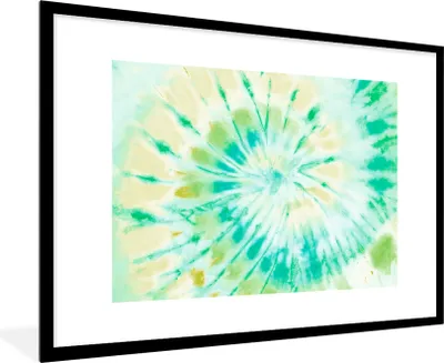 Produktbild von MuchoWow® Gerahmtes Poster Krawattenfärbung - Muster - Spirale 90x60 cm - Poster mit Schwarzem Bilderrahmen Wandposter Rahmen Foto Bilder - Wanddekoration - Fotos