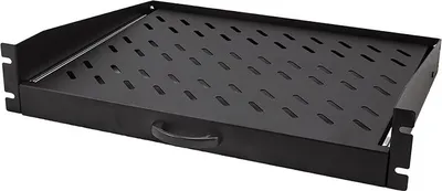 Produktbild von LogiLink 19" Fachboden mit Griff 2 HE ausziehbar schwarz