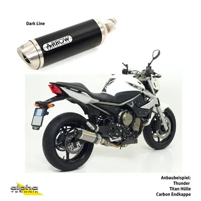 Produktbild von ARROW Auspuff DARK THUNDER für Yamaha XJ6 Diversion 2009-2016, Aluminium (Nur für ARROW Krümmer)