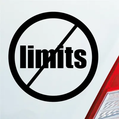Produktbild von Auto Aufkleber No Limits Keine Speed Drive Tuning JDM 9x9 cm Schwarz Matt Sticker Heckscheibenaufkleber