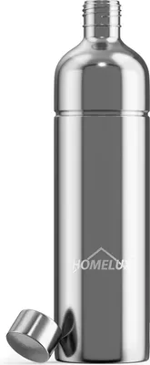 Produktbild von HOMELUX 1L 316 Edelstahl Flasche, Kompatibel Wassersprudler, Spülmschinenfeste Trinkflasche Edelstahl, Auslaufsichere and Ideal für Unterwegs