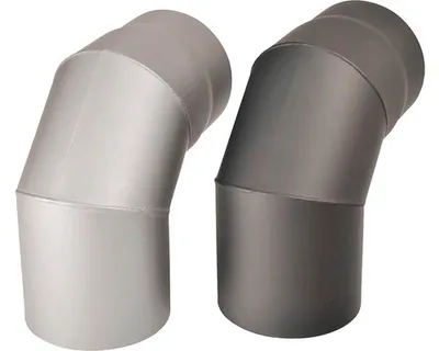 Obrázek produktu pro Kouřové koleno 125 mm/90 ° tl. 1,5 mm černé