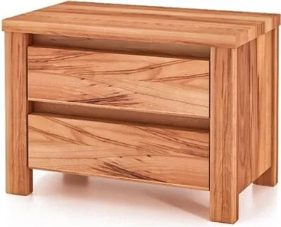 Produktbild von Nachttisch Tinci 2 Kernbuche massiv mit 2 Schubladen B 51 x H 37 x T 30 cm