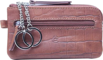 Produktbild von Esquire Schlüsselmäppchen Dallas Croco Key Case Brown braun