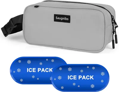 Produktbild von Kühltasche Kleine Kühltasche, Mini-Kühltasche, isolierte Eisbeutelbox, isolierte Lunchtasche mit Griffschnalle, gefrierbare Lunchtasche für Reisen/Arb