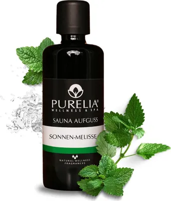 Produktbild von PURELIA Saunaaufguss Konzentrat Sonnenmelisse 100 ml natürlicher Sauna-aufguss - reine ätherische Öle