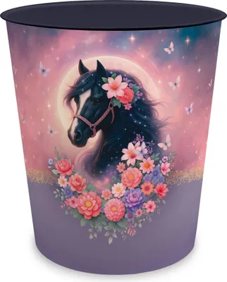 Produktbild von itenga Papierkorb für Kinder - Motiv Pferd BELLA - ca. 11 Liter