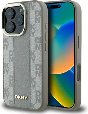 Produktbild von Dkny Checkered Pattern Magsafe Case Für Iphone 16 Pro Beige