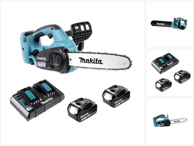 Produktbild von Makita DUC 302 PM2 Akku Kettensäge 36V ( 2x18V ) 30 cm + 2x 4,0 Ah Akku + Doppelladegerät