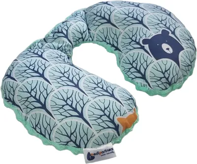 Produktbild von Nackenstütze nackenkissen baby reisekissen Baumwolle/Minky Wald mit minzer Minky