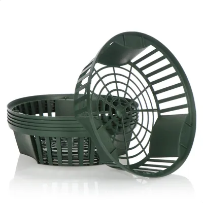 Productafbeelding van COM-FOUR® 6 plantmanden voor bloembollen, zaaigoed-plantbak om bloembollen in te planten en te n, kleine groene plantmand