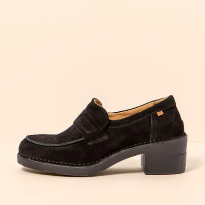 Produktbild von El Naturalista Mary Jane Damen N5667 SILK SUEDE BLACK-BLACK / TICINO Farbe Schwarz
