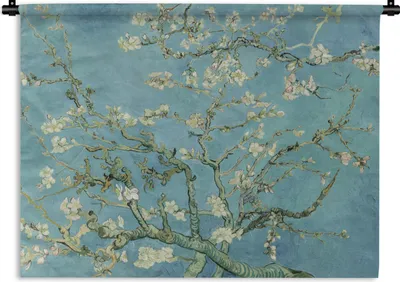 Produktbild von MuchoWow® Wandteppich Wandbehang Van Gogh - Blüte - Alte Meister - Vincent van Gogh 120x90 cm Tapisserie Dekoration Wandtuch - Wohnen - Aufhänger für die Wand