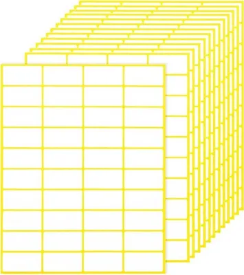 1.200 Selbstklebende Etiketten 19 x 38 mm für Küche, Büro und Schule - Ideal für Gefrier- und Marmeladeetiketten