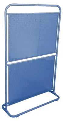 Produktbild von Sichtschutz DOVIDA 124x80x30cm Blau Stahl | Balkon Sichtschutzwand Garten Trennwand Raumteiler