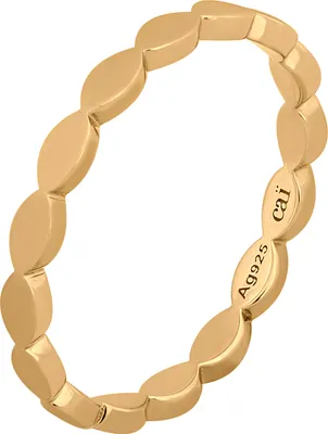 Produktbild von cai Ring 925/- Sterling Silber vergoldet mattiert Stacking