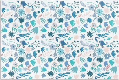 Produktbild von Pastellfarbene Boho-Blumen und Pflanzen – Vinylteppich – 80x120 cm – Outdoor Teppich – Terrasse – Wetterfest – Modern