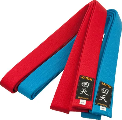 Produktbild von KAITEN Wettkampf Karategürtel Blau - 4 cm Breit - Baumwolle Blaugurt - Länge 300 cm