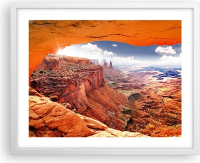 Produktbild von Gerahmtes Poster - Weißer Rahmen - Amerika arizona schlucht geologie - 50x40 cm - Wand Bild - Wanddeko - Wandbilder - Wandposter - Bilderrahmen - Bilder - Kunstdruck - Wandbild - P2WAA50x40-2645