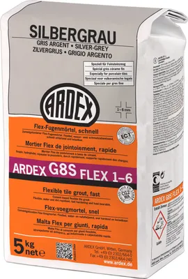 Produktbild von ARDEX G8S Flex-Fugenmörtel Silbergrau 5kg Beutel