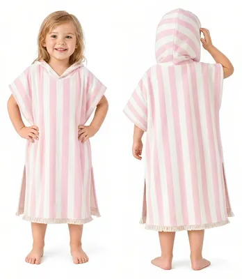 Imagen del producto de Bata para niños, de secado rápido, tallas 68-128, con flecos, para niños y niñas