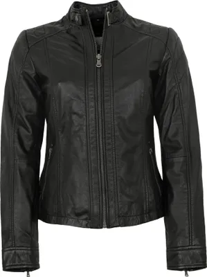 Produktbild von 7eleven - Damen Lederjacke Lammnappa schwarz : 38