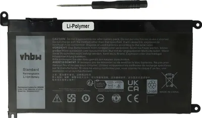 Produktbild von vhbw Akku kompatibel mit Dell Inspiron 13MF-D1208TA, 13MF-2505T, 13-5379-9573, 13 5368 2-in-1, 13 7368 Notebook (3650 mAh, 11,4 V, Li-Polymer)
