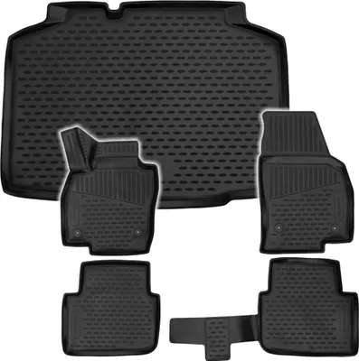 Produktbild von Gummi Kofferraumwanne + Fußmatten Set für Skoda Kamiq, Bj. 2019-