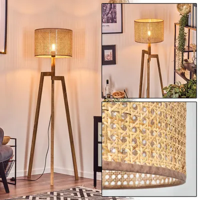 Produktbild von Schiavonea Stehlampe aus Holz/Korbgeflecht in Natur/Beige