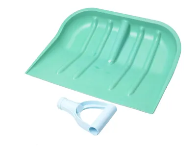 Produktbild von Aqbau® Schneeräumer mit D-Griff Schneeschieber Schneeschaufel 49 x 39 cm