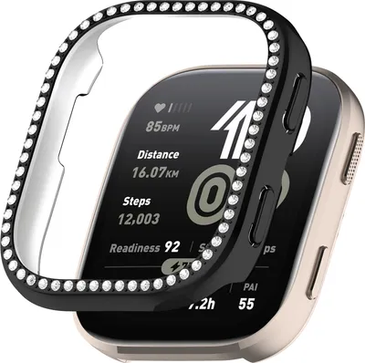 Obrázek produktu pro INF Ochranný kryt na hodinky Amazfit Bip6 s černými PC kamínky, 1 kus Černá