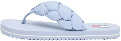 Produktbild von Tommy Jeans Damen Flip Flops Braided Beach Sandal mit Flecht-Detail, Blau (Soaring Skies), 38
