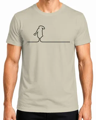 Produktbild von La Linea Balum Osvaldo Cavandoli Strichmännchen Kult Cartoon Herren T-Shirt, Natur, S