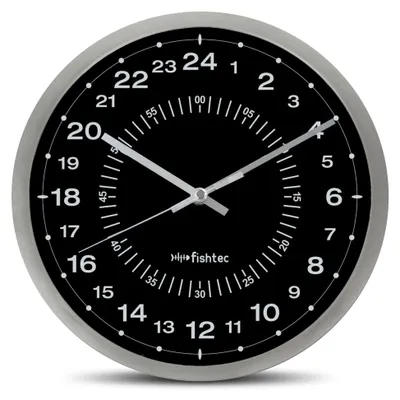 Wanduhr 30 cm – 24-Stunden-Zifferblatt, analog, leise, ABS